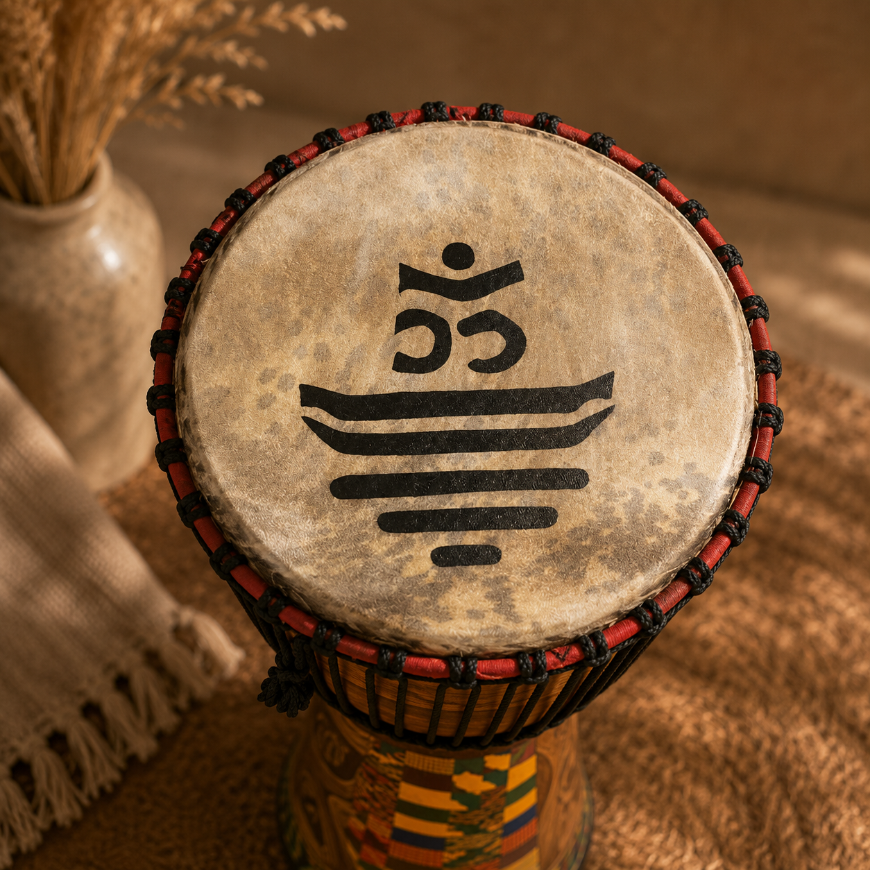 Djembe Drum | Gye Nyame Symbol